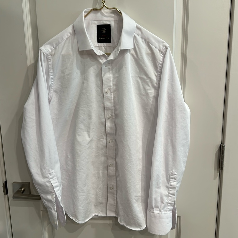 Golden ROOTS MEN /M long sleeve shirts white